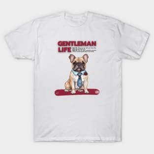 Frenchie Gentleman Life Rules T-Shirt